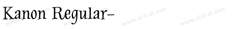 Kanon Regular字体转换